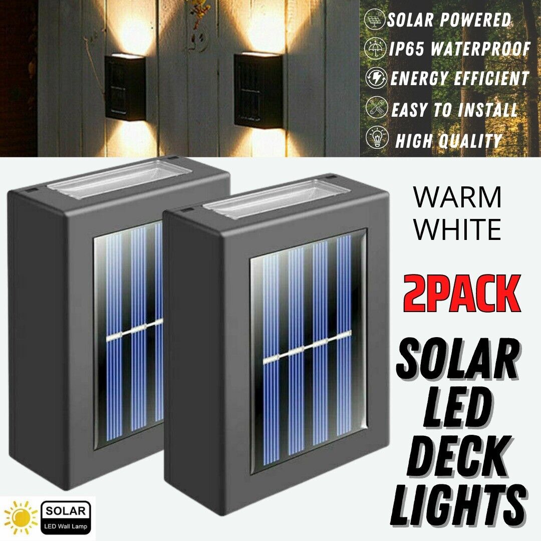2 Pack New Solar Deck Lights
