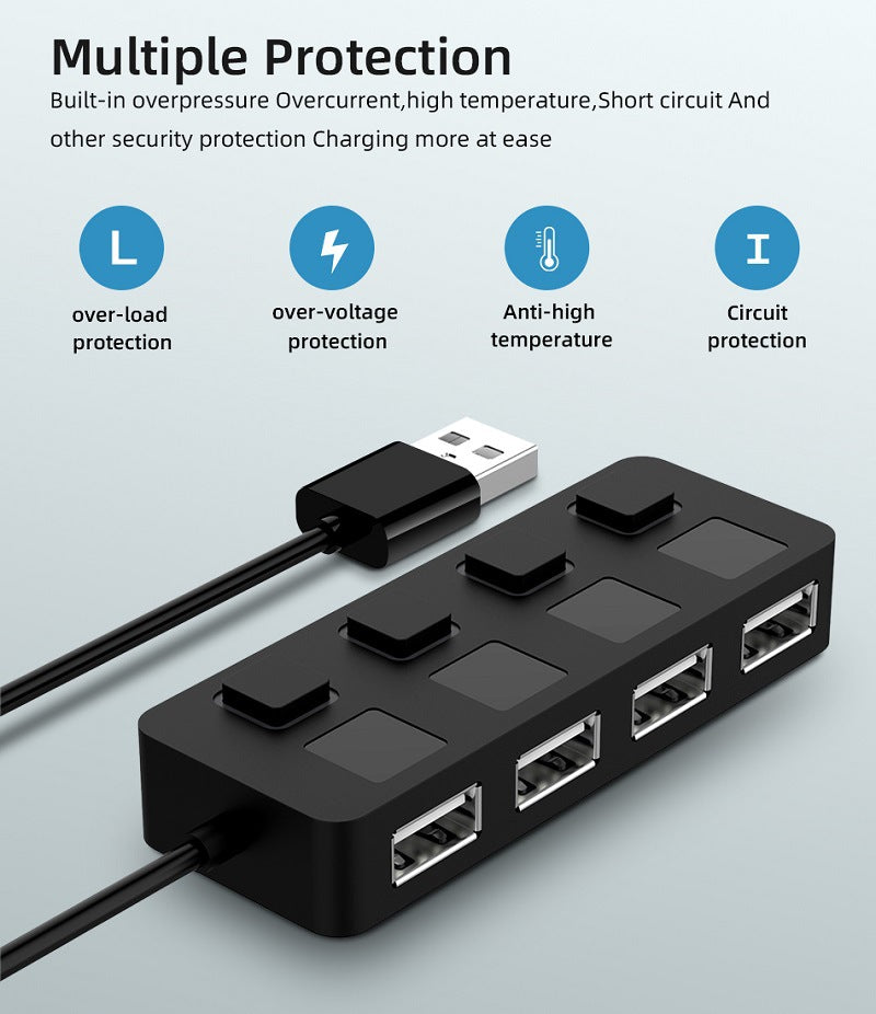HUB Hub Multi-USB Verteiler 4-Port Extender