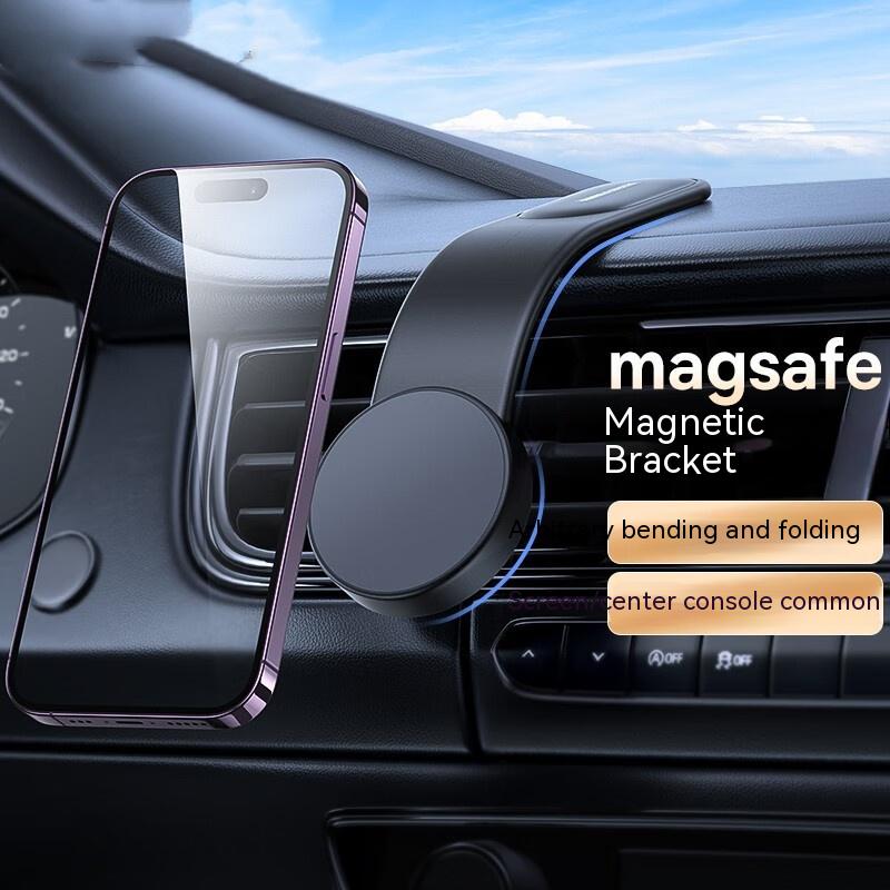 Magnetischer, biegsamer Auto-Handyhalter, kabelloses Ladegerät, 15 W, Auto-Armaturenbrett-Halterung, kompatibel mit Telefon